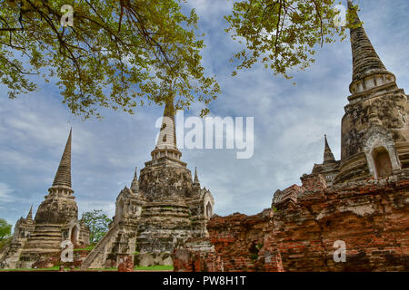 Wat Phra Sri Sanphet à Ayutthaya, Thaïlande Banque D'Images