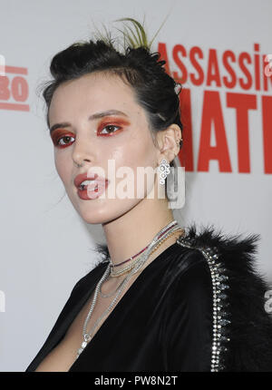 Première Nation de film assassinat avec Bella Thorne : où : Los Angeles, California, United States Quand : 13 Sep 2018 Apega/WENN.com Crédit : Banque D'Images