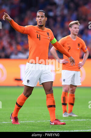 Virgil van Dijk (NL). GES / football / Ligue des Nations Unies : Pays-Bas - Allemagne, 13.10.2018 Football / Soccer : Ligue des Nations Unies : l'Allemagne contre les Pays-Bas, Amsterdam, Octobre 13, 2018 | dans le monde d'utilisation Banque D'Images