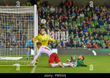 Darren Randolphin au cours de l'action de l'Irlande contre le Danemark Rep Nations UEFA match de championnat à l'Aviva Stadium. Score 0-0 Banque D'Images