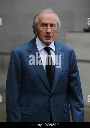 Londres, Royaume-Uni, 14 octobre 2018. Sir Jackie Stewart vu aux studios de la BBC à Londres. Banque D'Images