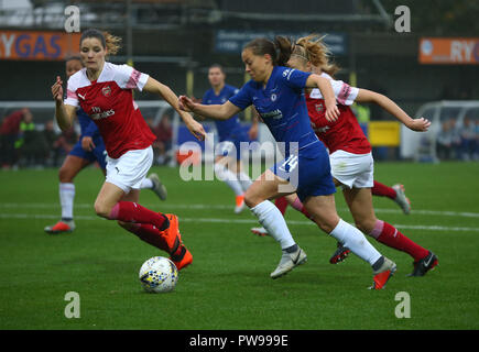 Kingston upon Thames, Royaume-Uni. 14 octobre. 2018 Chelsea Mesdames Fran Kirby au cours de la FA Women's Super League match entre Chelsea et Arsenal FC Les femmes à Kingsmeadow Stadium, Kingston upon Thames, Angleterre le 14 octobre 2018. Action Crédit photo : Crédit photo Action Sport Sport/Alamy Live News Banque D'Images