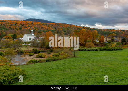 Belle église de Stowe, Vermont Banque D'Images