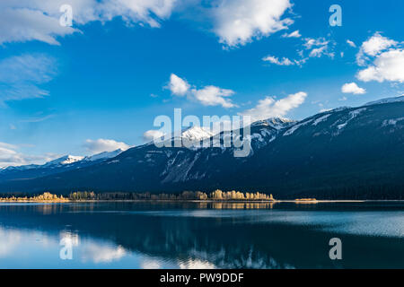 Moose Lake, le parc provincial du mont Robson, British Columbia, Canada Banque D'Images