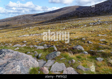 Vue sur Fiacaill Dromore West un chais à Ptarmigan immeuble sur ridge et Cairn Gorms sumit centre droit Montagnes Cairngorm, Ecosse Banque D'Images