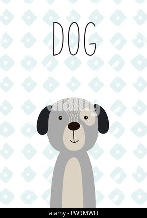 Joli chien. Pour les affiches, cartes, bannières, t-shirts Illustration de Vecteur