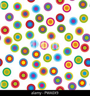 Les cercles colorés psychedelic. Illustration de Vecteur