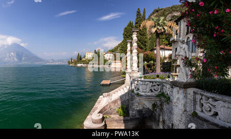 Les jardins de Villa Monastero à Varenna sur le lac de Côme, Italie Banque D'Images