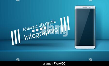 Smartphone, gadget numérique - infographie d'affaires. Illustration de Vecteur