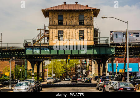 Astoria Boulevard (BMT Astoria) Ligne de métro Astoria Queens - New York, New York, USA Banque D'Images