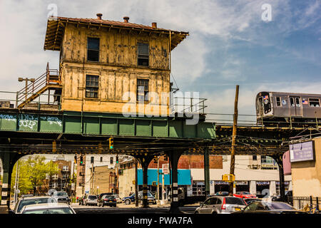 Astoria Boulevard (BMT Astoria) Ligne de métro Astoria Queens - New York, New York, USA Banque D'Images