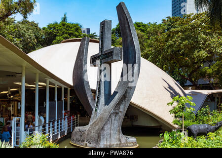 Saint Nino de Paz Eglise Catholique, Greenbelt, Ayala Center, Greenbelt, Manille, Philippines Banque D'Images