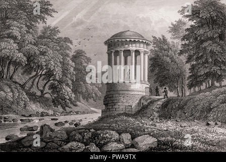 St Bernard's Well, l'eau de Leith, Édimbourg, Écosse, 19e siècle, de l'Athènes moderne par Th. H. Shepherd Banque D'Images