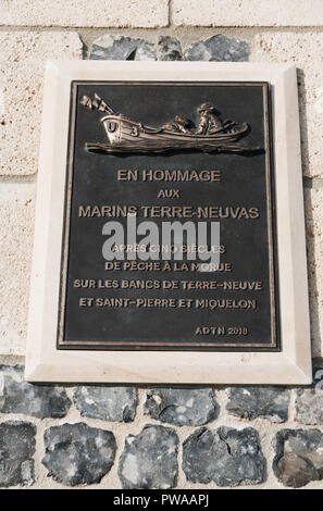 Mémorial en hommage aux marins, Terre-Novas Chapelle Notre-Dame-du-Salut, Cap Fagnet, Fécamp, Seine-Maritime, Normandie, France, Europe Banque D'Images