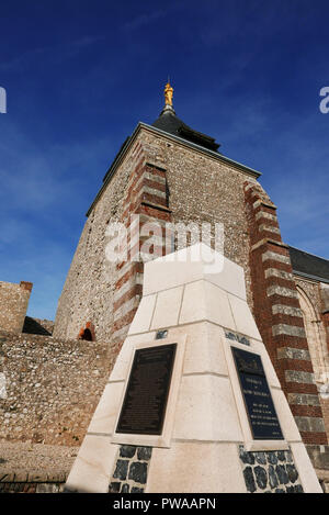 Mémorial en hommage aux marins, Terre-Novas Chapelle Notre-Dame-du-Salut, Cap Fagnet, Fécamp, Seine-Maritime, Normandie, France, Europe Banque D'Images