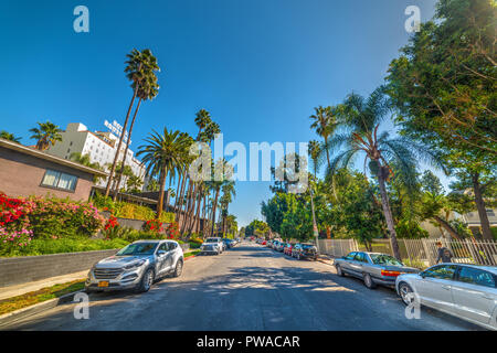 Los Angeles, CA, USA - 02 novembre 2016 : l'Aubépine avenue à Hollywood Banque D'Images