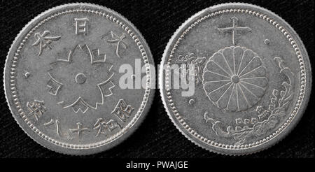 10 pièce de sen, Japon, 1943 Banque D'Images