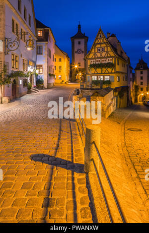 Rothenburg ob der Tauber est une ville de l'arrondissement d'Ansbach de Moyenne-franconie (Mittelfranken), la région de Franconie de Bavière, Allemagne. Il est wel Banque D'Images