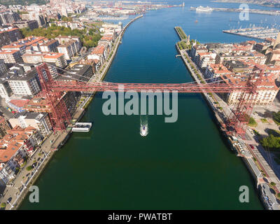 Pont suspendu, Bilbao, Biscaye, Pays Basque, Espagne Banque D'Images