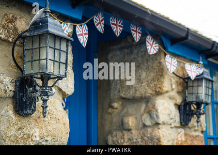 Union Jack sur une maison de décoration Banque D'Images