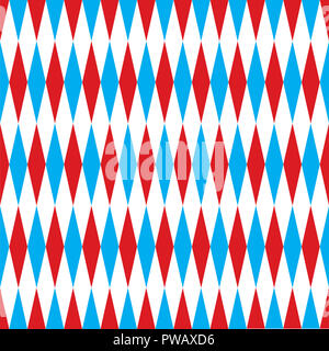 Arrière-plan sans couture avec motif arlequin en rouge et bleu. Banque D'Images