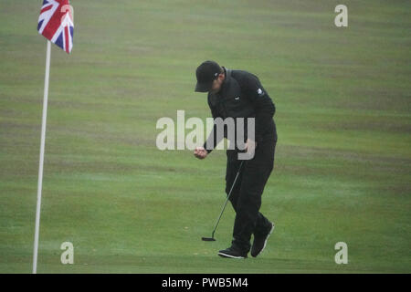 Walton Heath Golf Club, au Royaume-Uni. 14 octobre 2018. Eddie Perrell (Fra) remporte le championnat britannique SkySports Masters Golf organisé par Justin Rose Crédit : Motofoto/Alamy Live News Banque D'Images