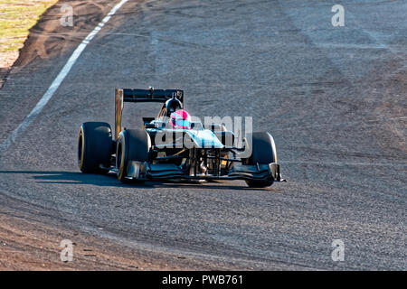 Circuit de Jarama, Madrid, Espagne. Du 13 au 14 octobre, 2018 : Jessica Hawkins pilote de course au volant de la Formule Un au patrimoine Jarama à Madrid, Espagne. Enrique Palacio San./Alamy Live News Banque D'Images