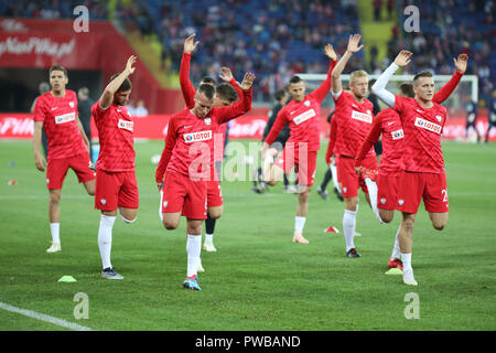 CHORZOW, Pologne - 14 octobre 2018 : UEFA Ligue des Nations Unies 2019 - Pologne - Italie o/p Polish Team Crédit : Marcin Kadziolka/Alamy Live News Banque D'Images