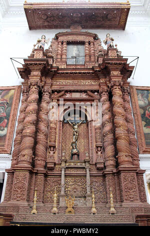 L'intérieur de l'église de la Divine Providence (Saint Cajetan) de Old Goa. Prises en Inde, août 2018. Banque D'Images