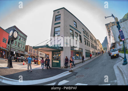 Rues de Juneau, la ville et l'Arrondissement de Juneau, capitale de l'Alaska, USA Banque D'Images