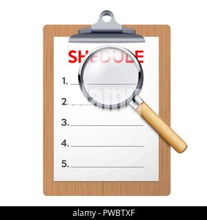 Presse-papiers vierges horaire Illustration de Vecteur