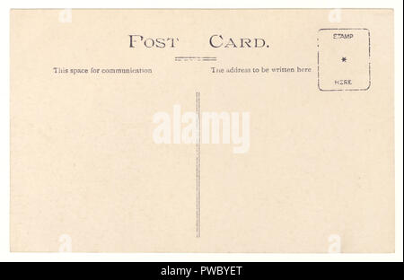 Inversion de la carte postale du début des années 1900 non utilisée par la poste, Royaume-Uni vers 1905 Banque D'Images