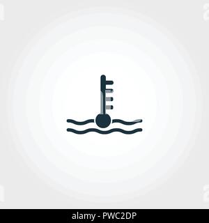 L'icône de température d'huile. L'élément de première qualité de l'illustration des pièces de voiture collection. La température de l'huile de l'icône monochrome. Parfait pour la conception web et prin Illustration de Vecteur