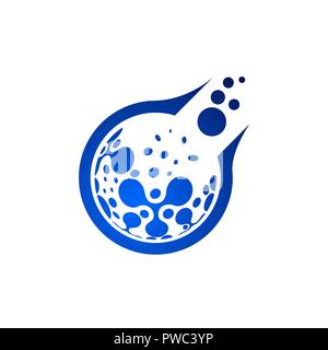 Les milieux connexes logo de forme. Nouvelle technologie symbole vecteur Illustration de Vecteur