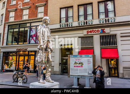 L'Andy Monument Union Square Manhattan - New York, New York, USA Banque D'Images