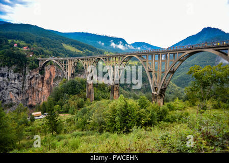 Pont sur la rivière Tara au Monténégro. Banque D'Images