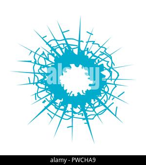 Verre concassé à la main, vector illustration Illustration de Vecteur