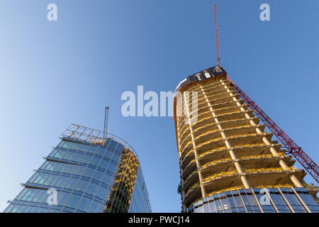 Varsovie, Pologne - Oct 11, 2018 : Appartement gratte-ciel en construction à Varsovie, Pologne Banque D'Images