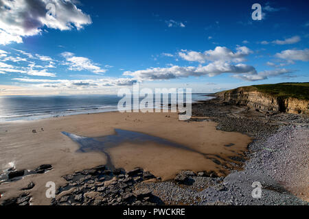 Dunraven Bay sur la côte du Glamorgan, Pays de Galles du Sud. Southerndown beach. Banque D'Images
