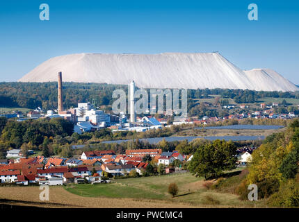 L'usine de potasse et d'une décharge publique de la société K +S Kali GmbH, usine de Werra, emplacement Unterbreizbach, Thuringe, Allemagne, 14.10.2018 Banque D'Images