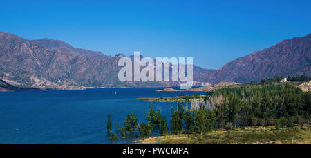 Sommaire du lac Potrerillos en Argentine Banque D'Images