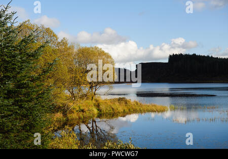 Vue panoramique sur le lac Lough Navar dans Meenameen dans Forêt Co. fermanagh, Irlande du Nord Banque D'Images