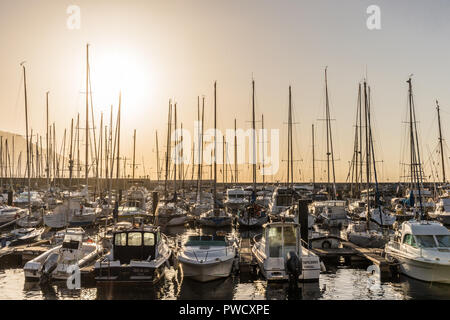 Marina de Funchal sur l'île de Madère, Portugal, Octobre 2018. Banque D'Images