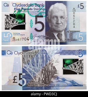 Billet de 5 livres, William Arrol, Ecosse, 2016 Banque D'Images