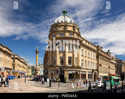 Royaume-uni, Angleterre, Tyneside, Newcastle upon Tyne, Grainger Street, rue du Marché Central, jonction Bâtiment Arcade Banque D'Images