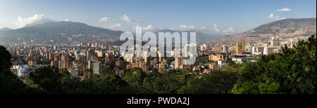 Panomara de Medellin viewn de Cerro Nutibara Banque D'Images