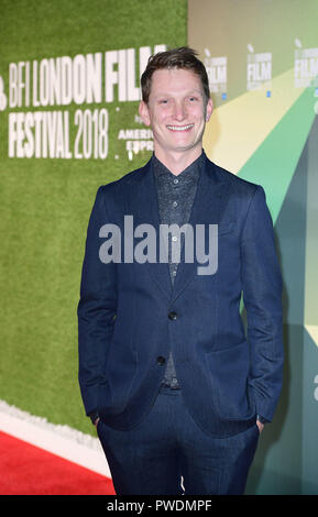 Tom Harper participant à la Wild Rose Premiere dans le cadre de la BFI London Film Festival à Embankment Gardens à Londres. Banque D'Images