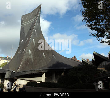 Sainte Jeanne d'Arc, Rouen, érigée où où a été brûlé sur le bûcher Banque D'Images