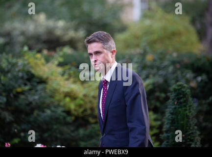 Londres, Royaume-Uni. 16 Oct 2018. Gavin Williamson, Secrétaire d'État à la défense, arrive pour la réunion du Cabinet Crédit : Tommy Londres/Alamy Live News Banque D'Images