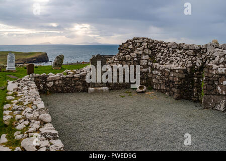 Ruines de l'église St Mary, Dunvegan, Isle of Skye, Scotland, UK Banque D'Images